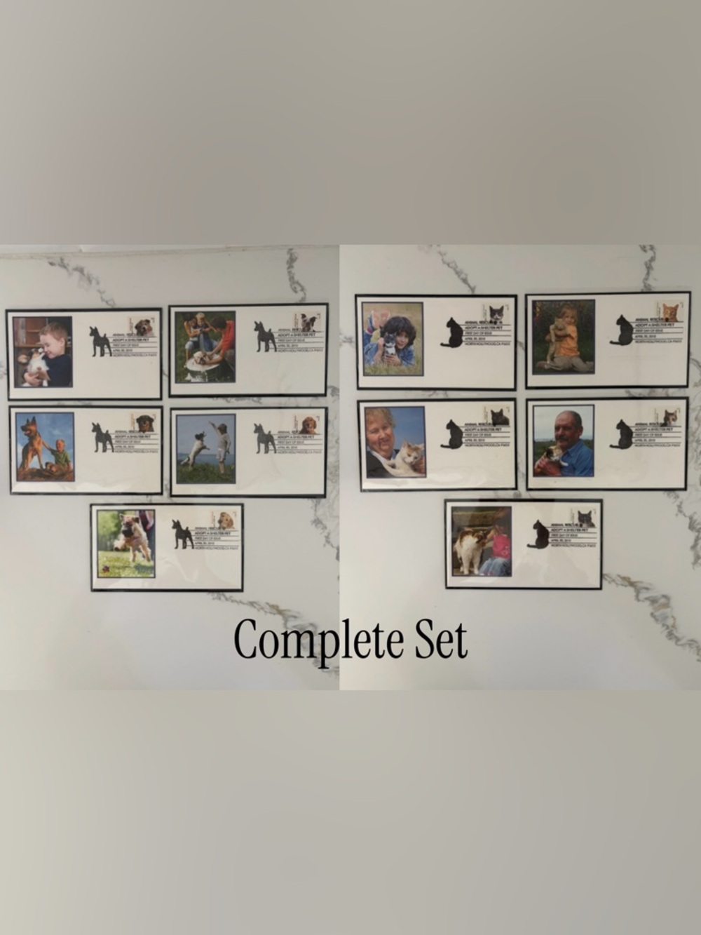 Animal Rescue Adopt a Shelter Pet Dog Cat First Day Issue postal covers